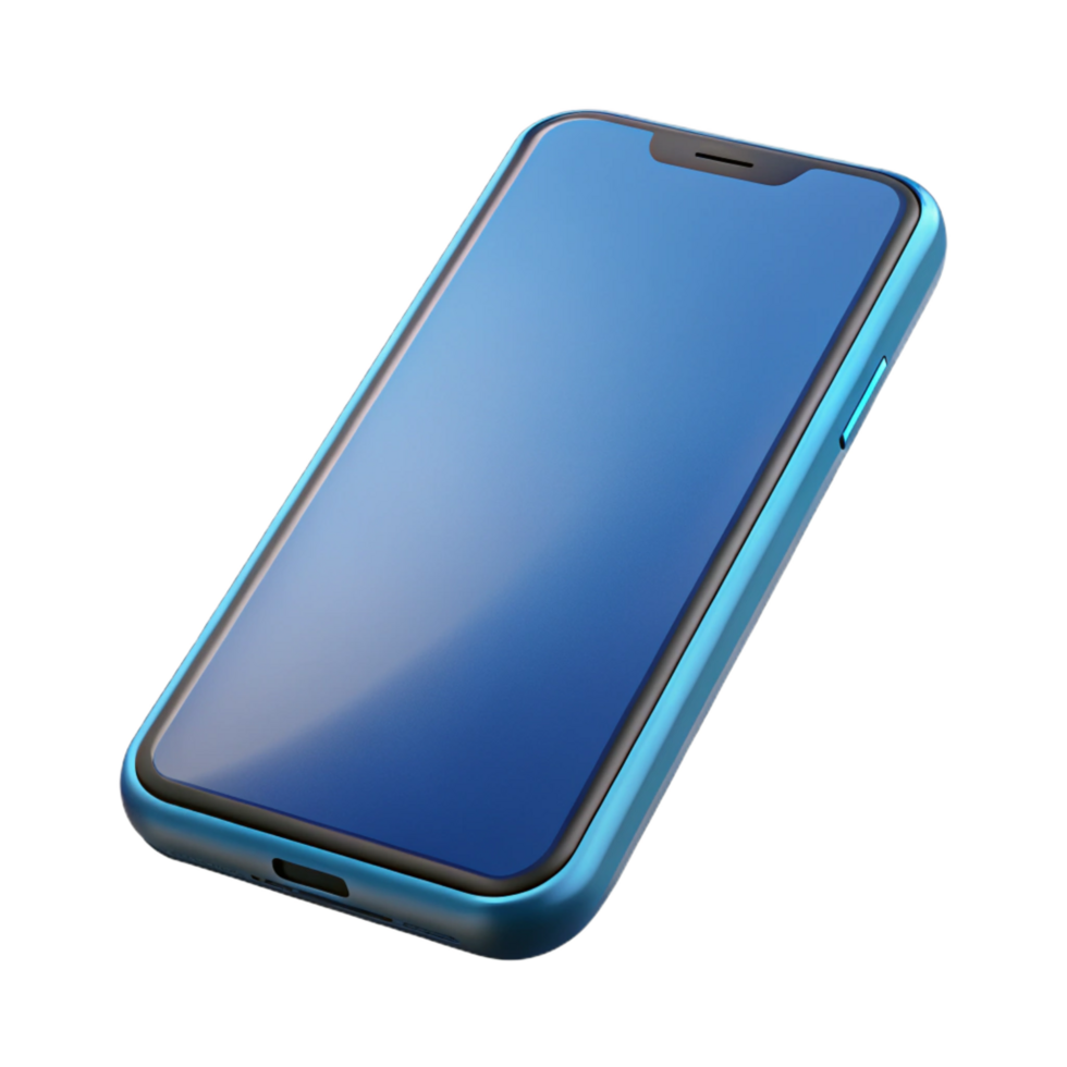 standout industrial Smartphone, modern, touchscreen, NO BACKGROUND with Transparent Background. authentic png