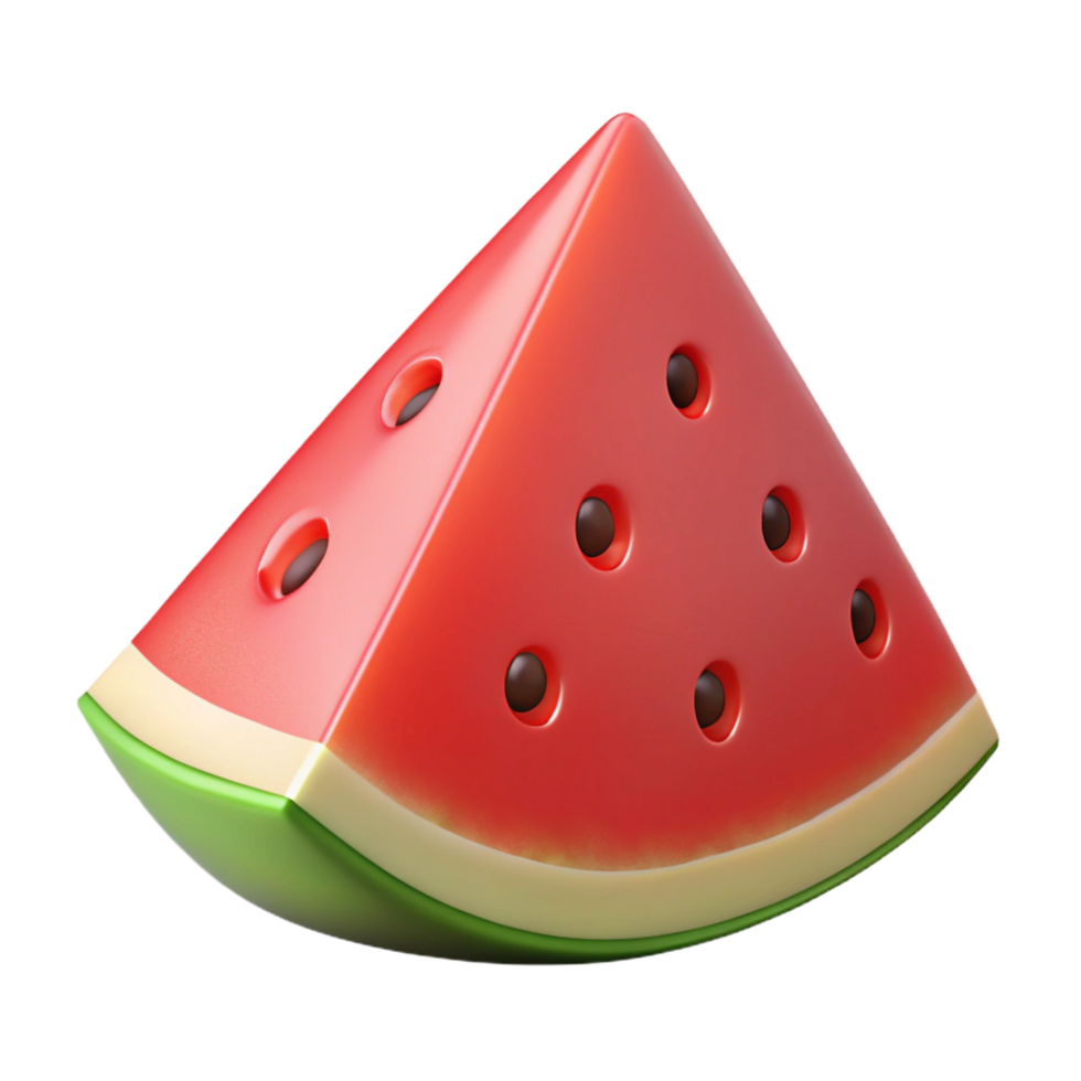 memorable coastal Sliced watermelon wedge NO BACKGROUND with Transparent Background. genuine png