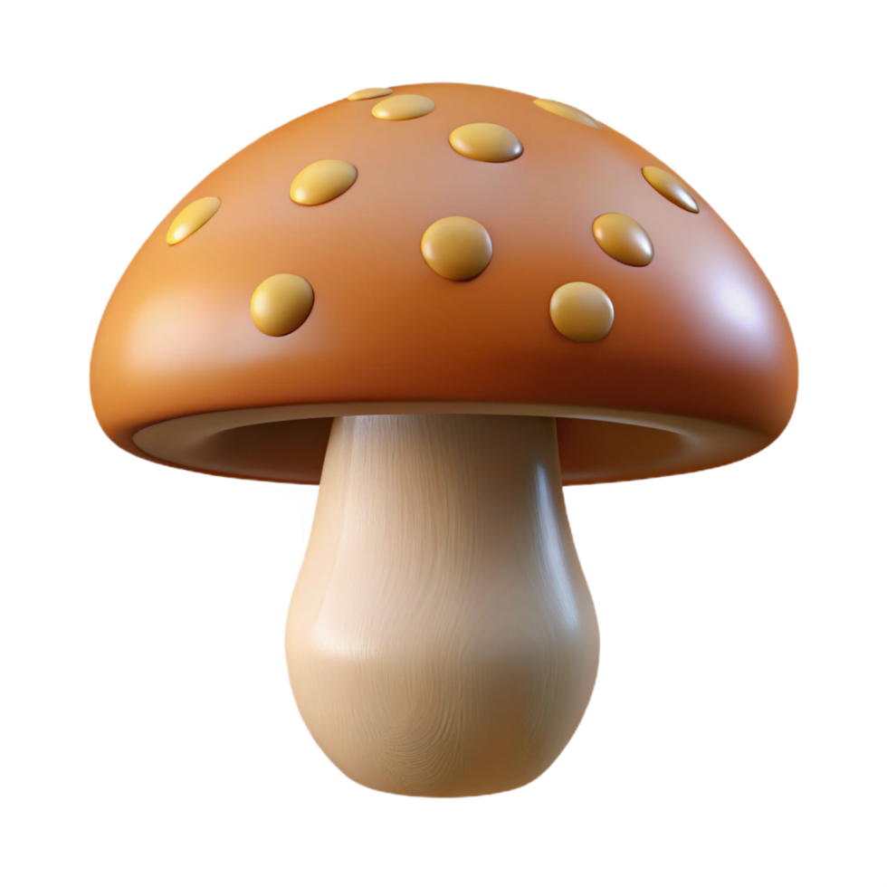 picturesque quintessential Freshly picked mushroom NO BACKGROUND with Transparent Background. png