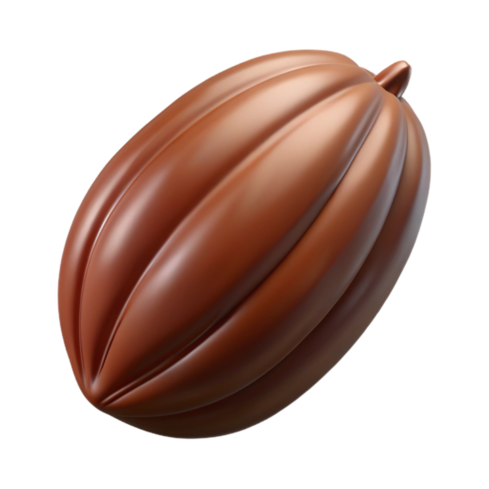 serene passionate impressionist Cocoa bean pod NO BACKGROUND with Transparent Background. 4K png