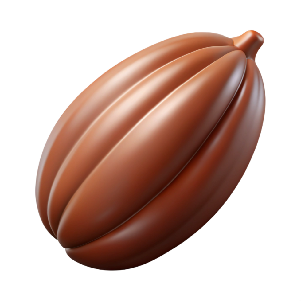 striking renaissance Cocoa bean pod NO BACKGROUND with Transparent Background. museum quality png