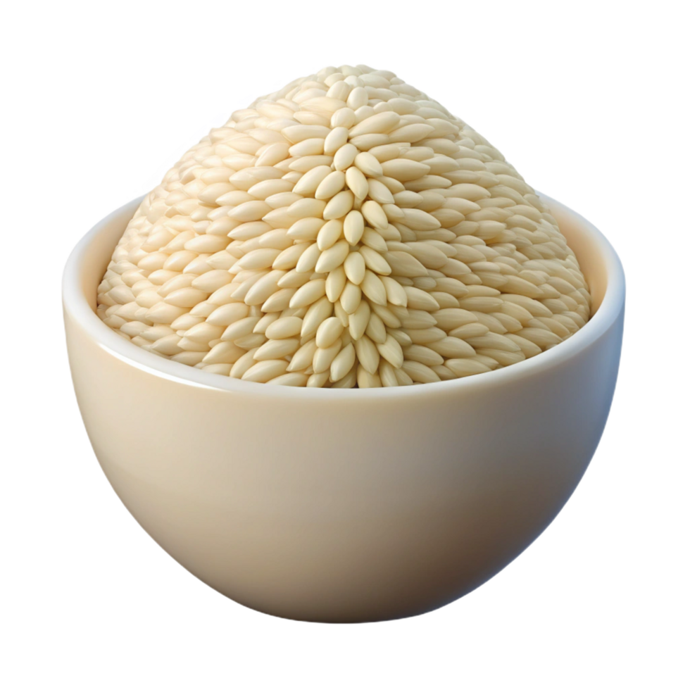stunning harmonious artistic Single grain of rice, white. NO BACKGROUND with Transparent Background. ultra HD png