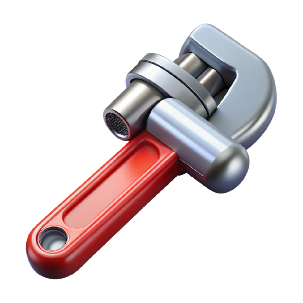 unparalleled creative Metal pipe wrench NO BACKGROUND with Transparent Background. handcrafted png