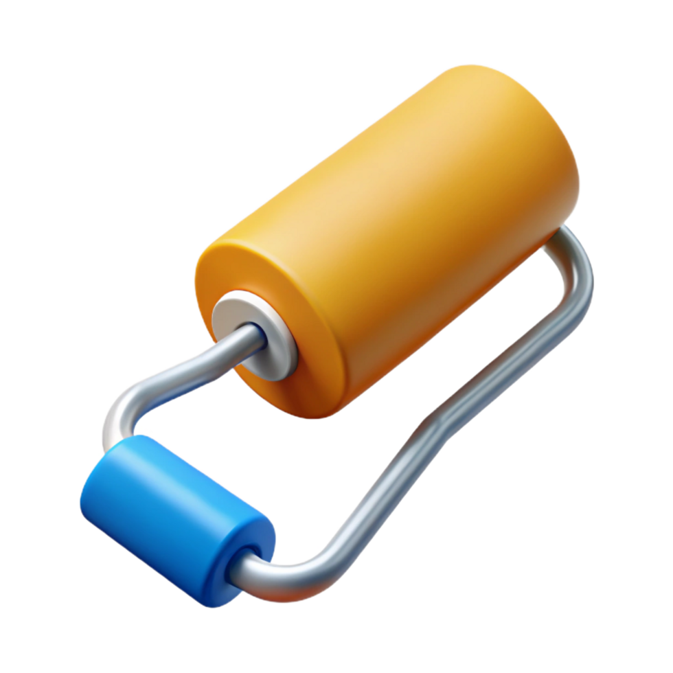 peaceful mesmerizing Paint roller NO BACKGROUND with Transparent Background. authentic png