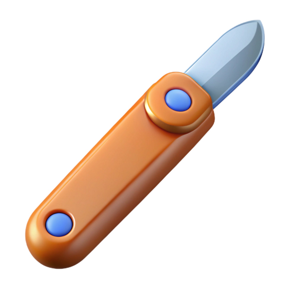 vibrant nostalgic vintage Utility knife NO BACKGROUND with Transparent Background. ultra HD png