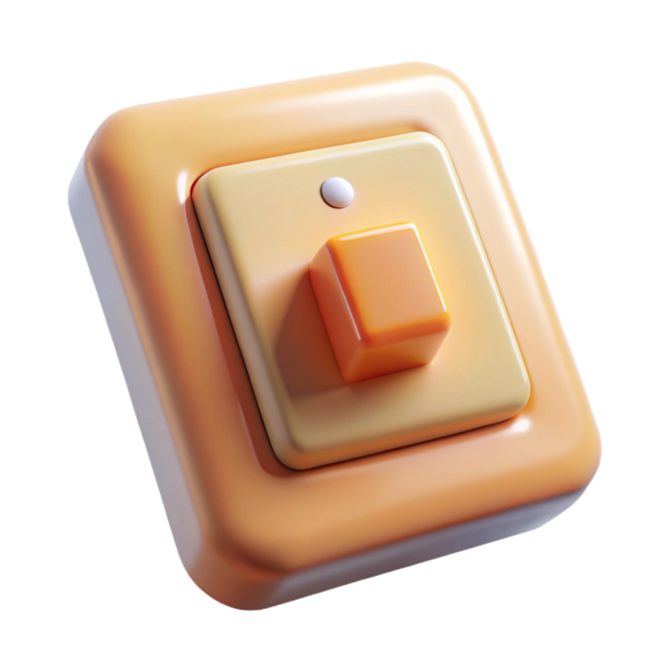 melancholic vibrant Light switch NO BACKGROUND with Transparent Background. professional png