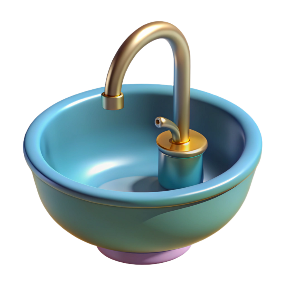 picturesque melancholic victorian Sink NO BACKGROUND with Transparent Background. professional png