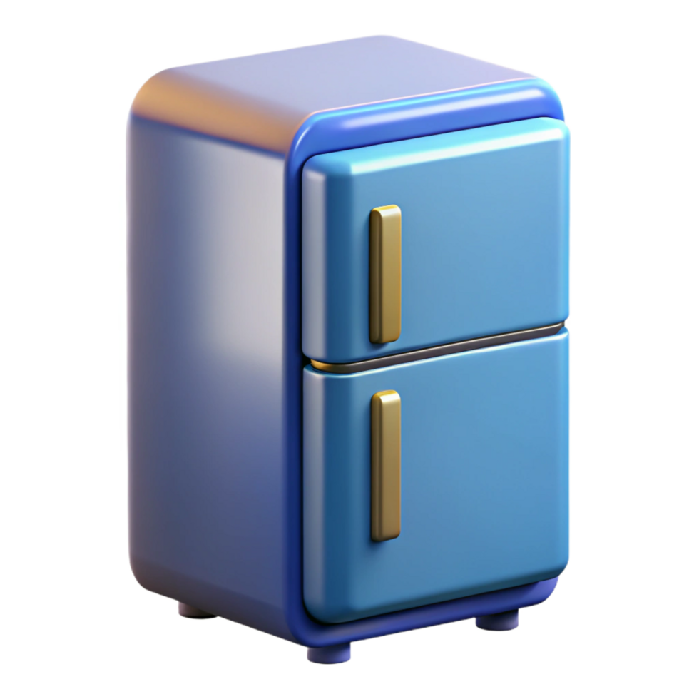 sumptuous dramatic vintage Refrigerator NO BACKGROUND with Transparent Background. high resolution png