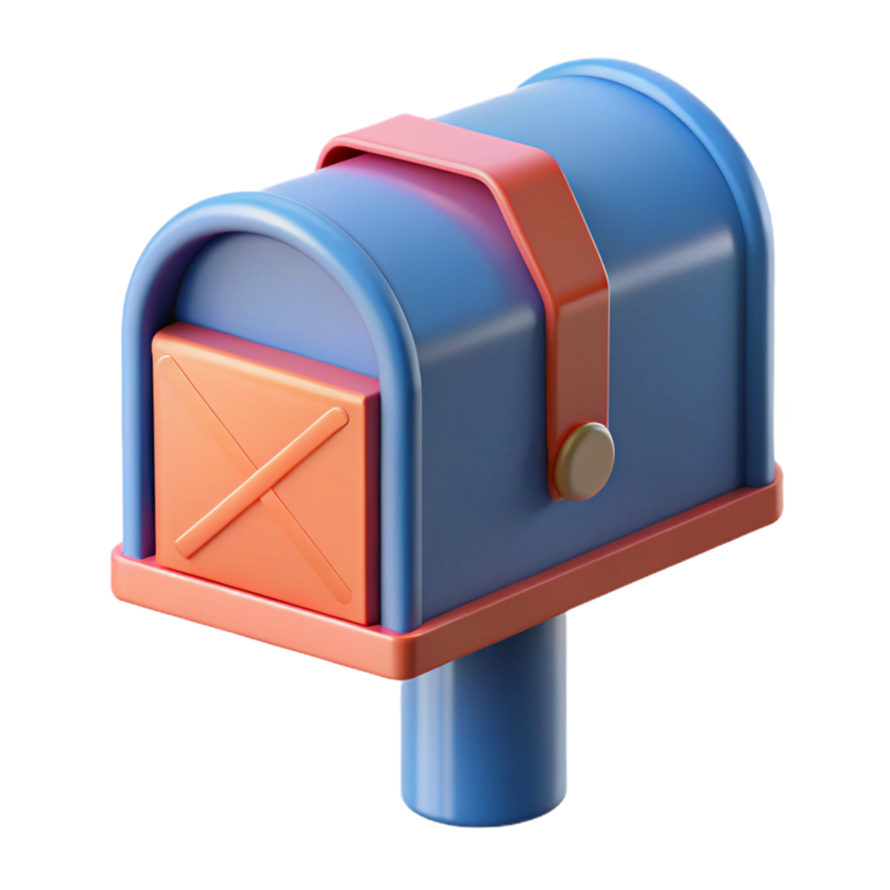 nostalgic immaculate Mail box NO BACKGROUND with Transparent Background. 4K png