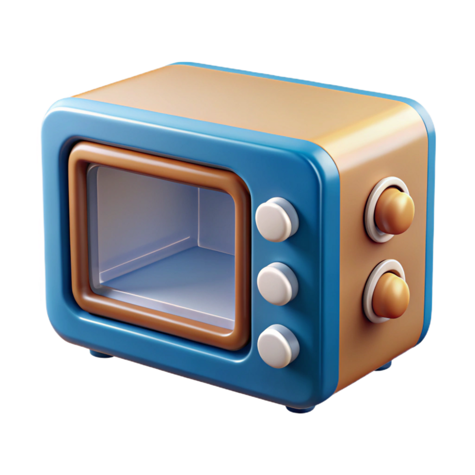 vibrant romantic modern Microwave oven NO BACKGROUND with Transparent Background. high resolution png