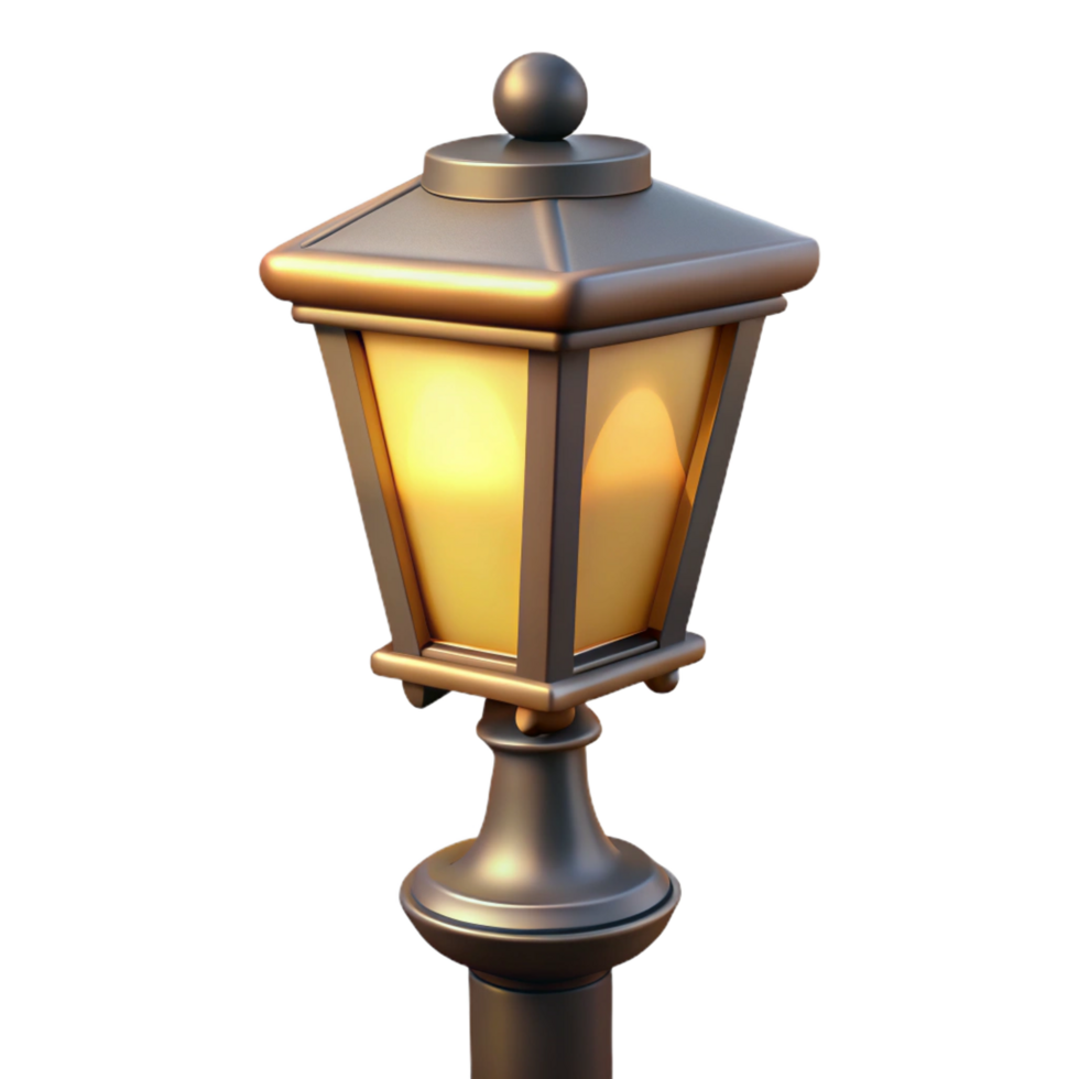 sumptuous intense creative Street light NO BACKGROUND with Transparent Background. fine detail png