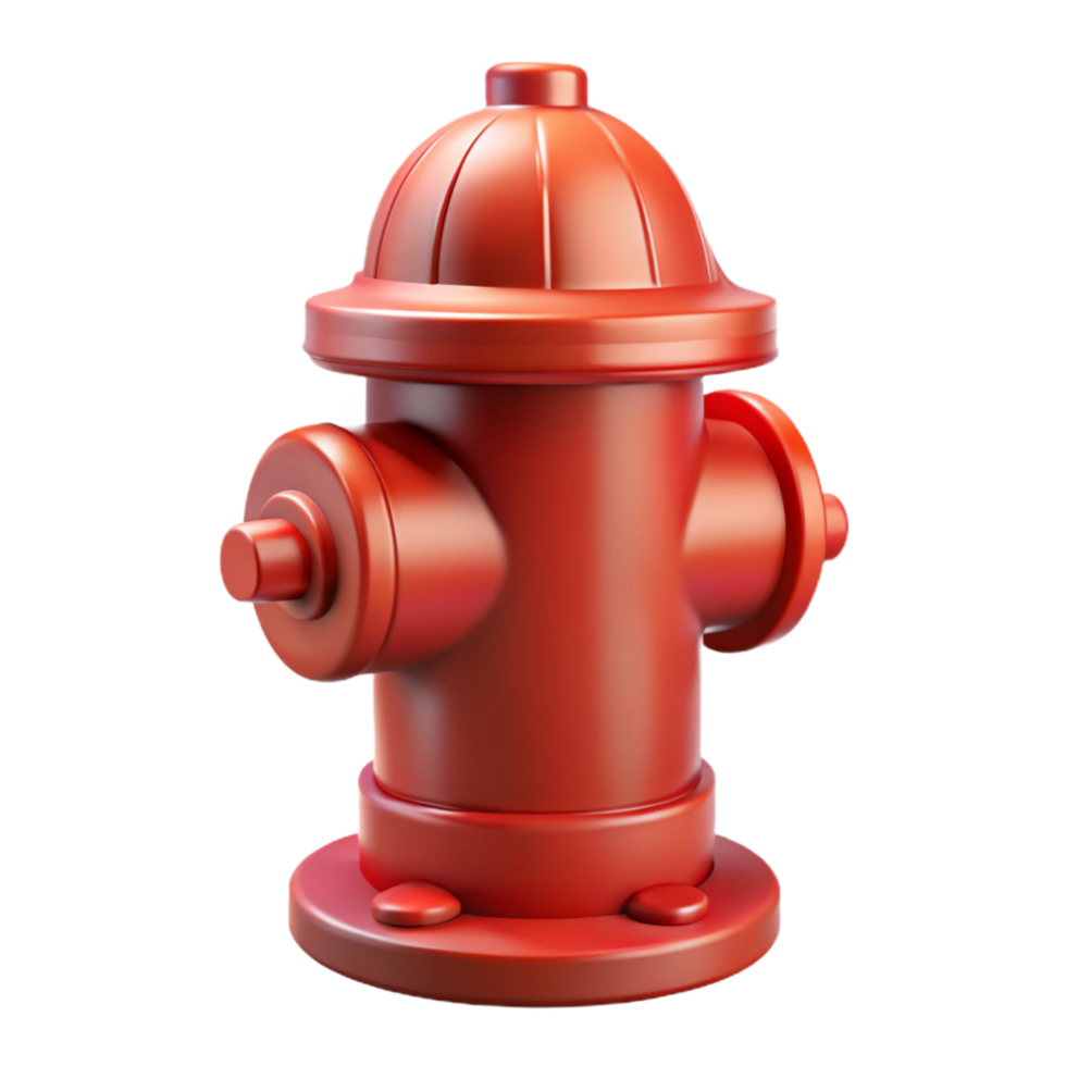playful radiant Fire hydrant NO BACKGROUND with Transparent Background. 8K png