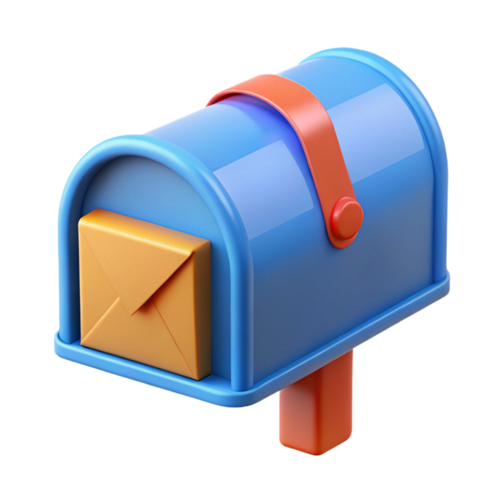 picturesque peaceful geometric Mail box NO BACKGROUND with Transparent Background. premium png