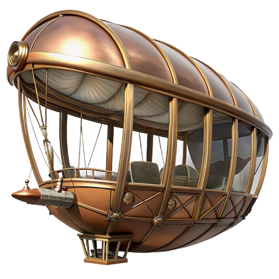 nostalgic mesmerizing Steampunk lantern with intricate metalwork and a glowing gaslight. NO BACKGROUND with Transparent Background. genuine png