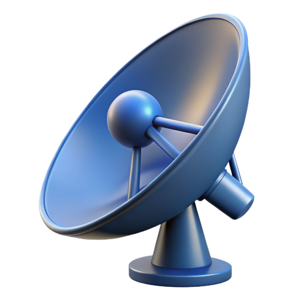 nostalgic spectacular Satellite dish pointing upwards. NO BACKGROUND with Transparent Background. exclusive png