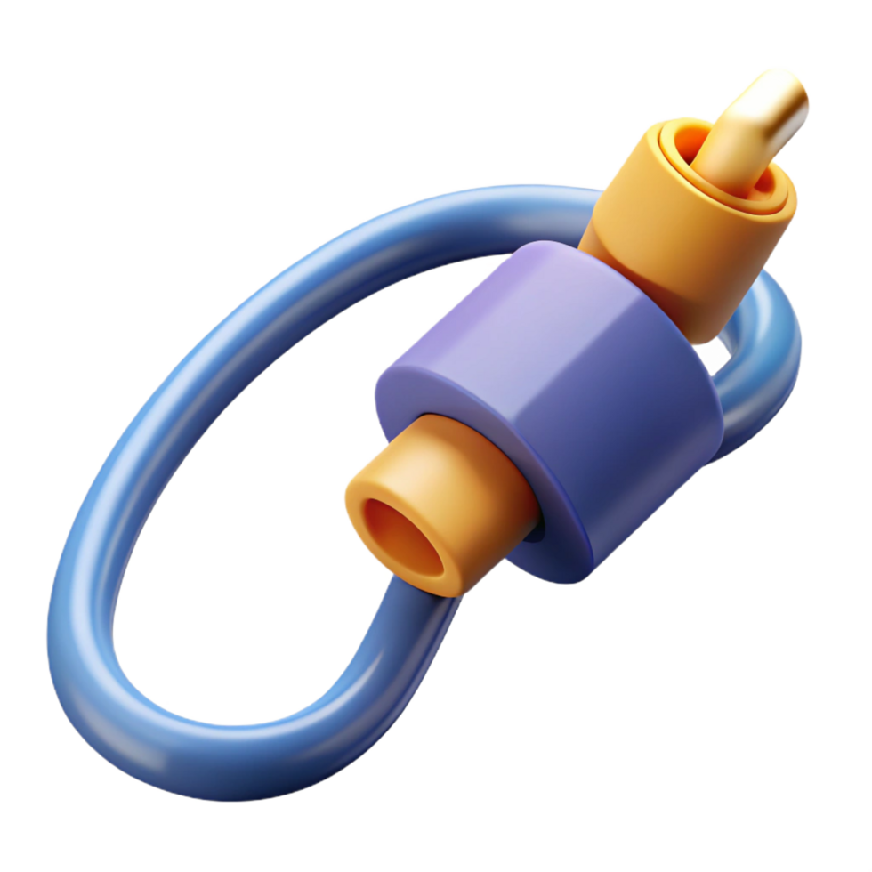 quintessential vintage Network cable with connector. NO BACKGROUND with Transparent Background. artisan png