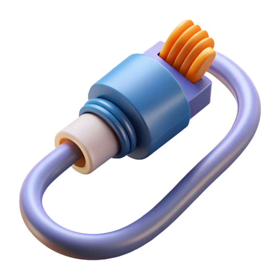 romantic elegant Network cable with connector. NO BACKGROUND with Transparent Background. masterfully captured png