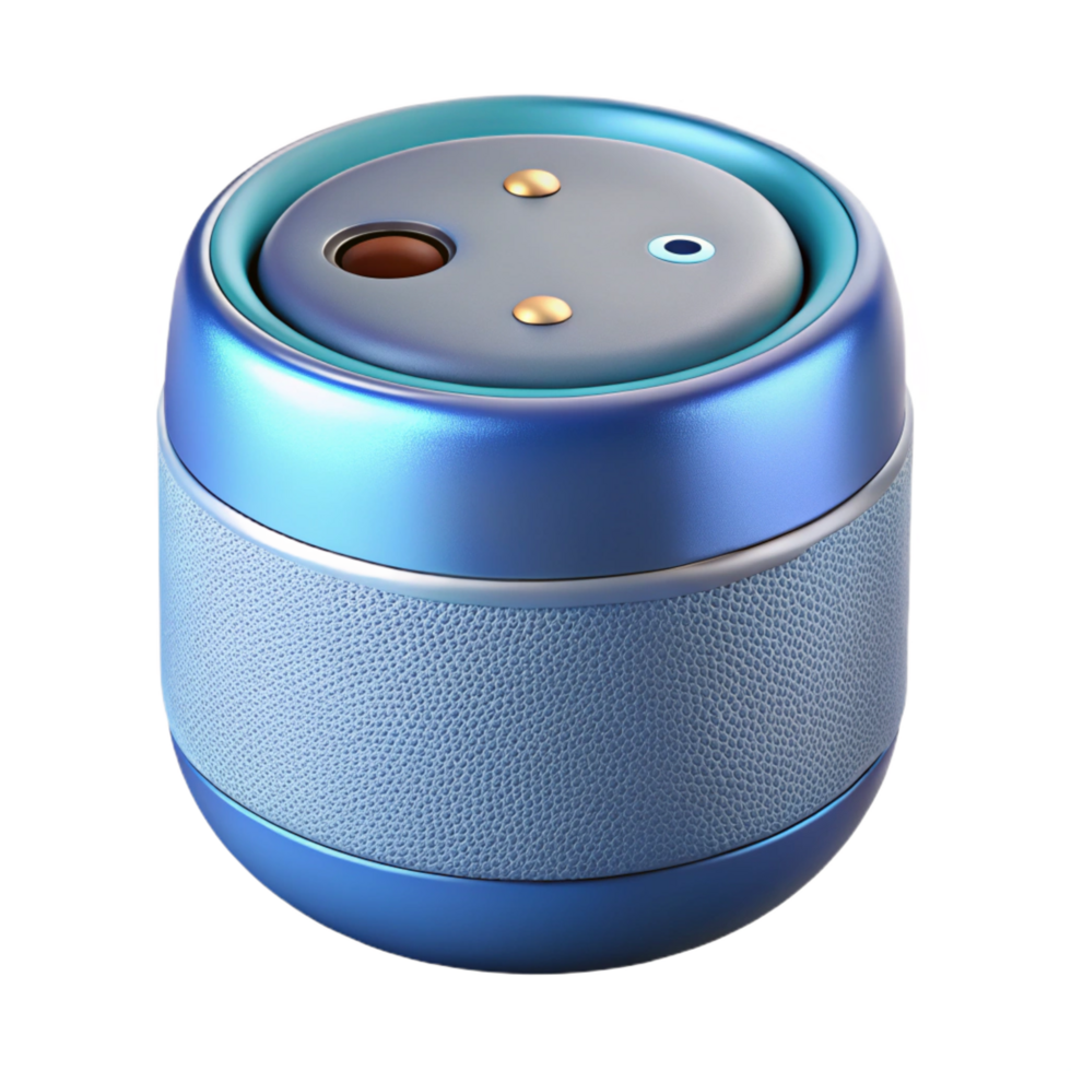sumptuous tranquil retro Smart speaker with voice assistant activated. NO BACKGROUND with Transparent Background. gallery standard png