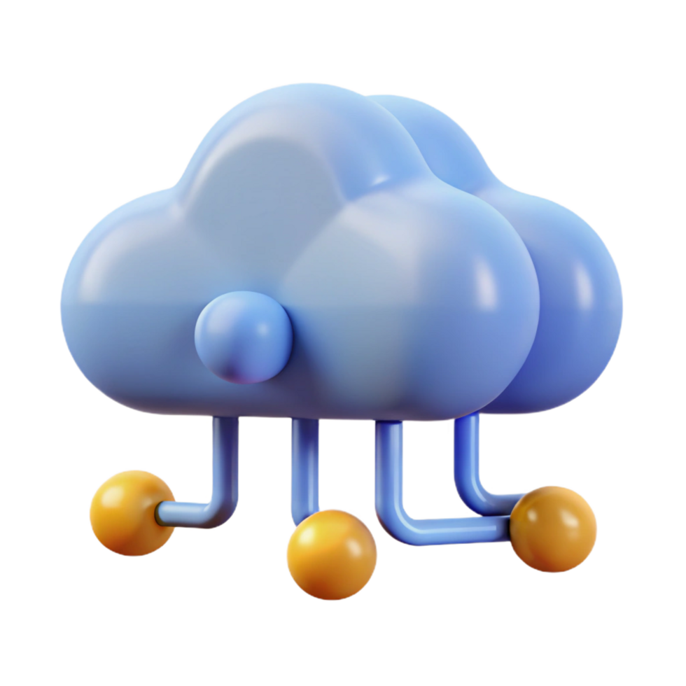 melancholic stunning Cloud computing icon with data streams. NO BACKGROUND with Transparent Background. perfect clarity png