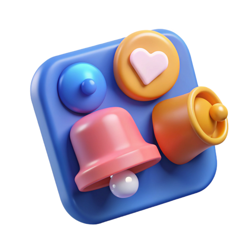striking bold bohemian Social media icons with notifications. NO BACKGROUND with Transparent Background. refined png