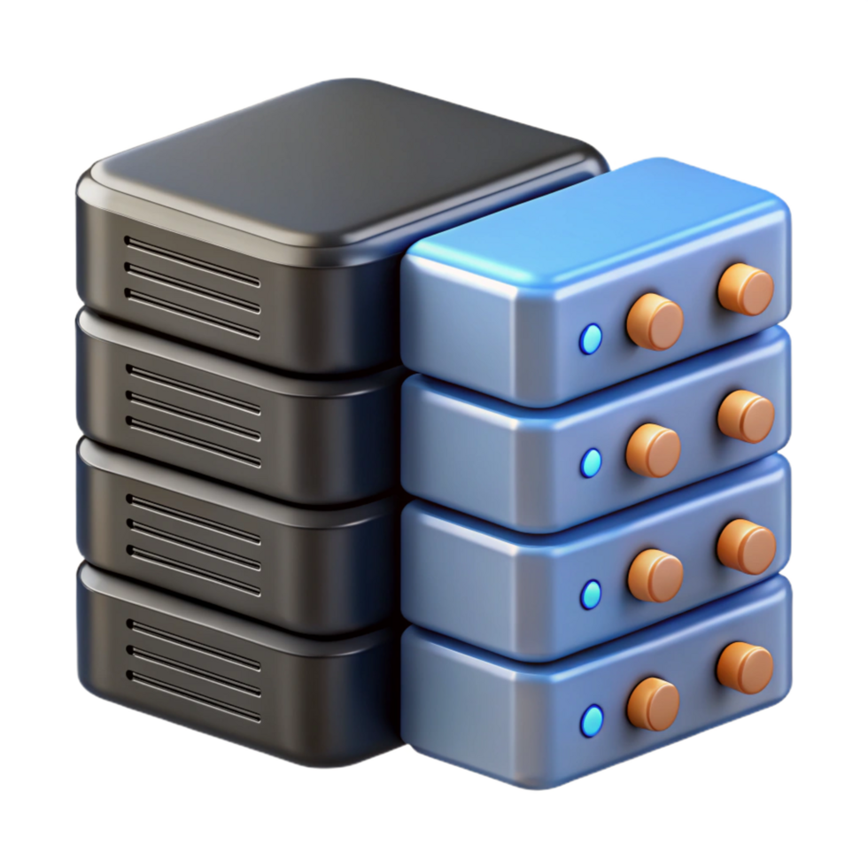 quintessential tropical Data storage server with multiple hard drives. NO BACKGROUND with Transparent Background. detailed png