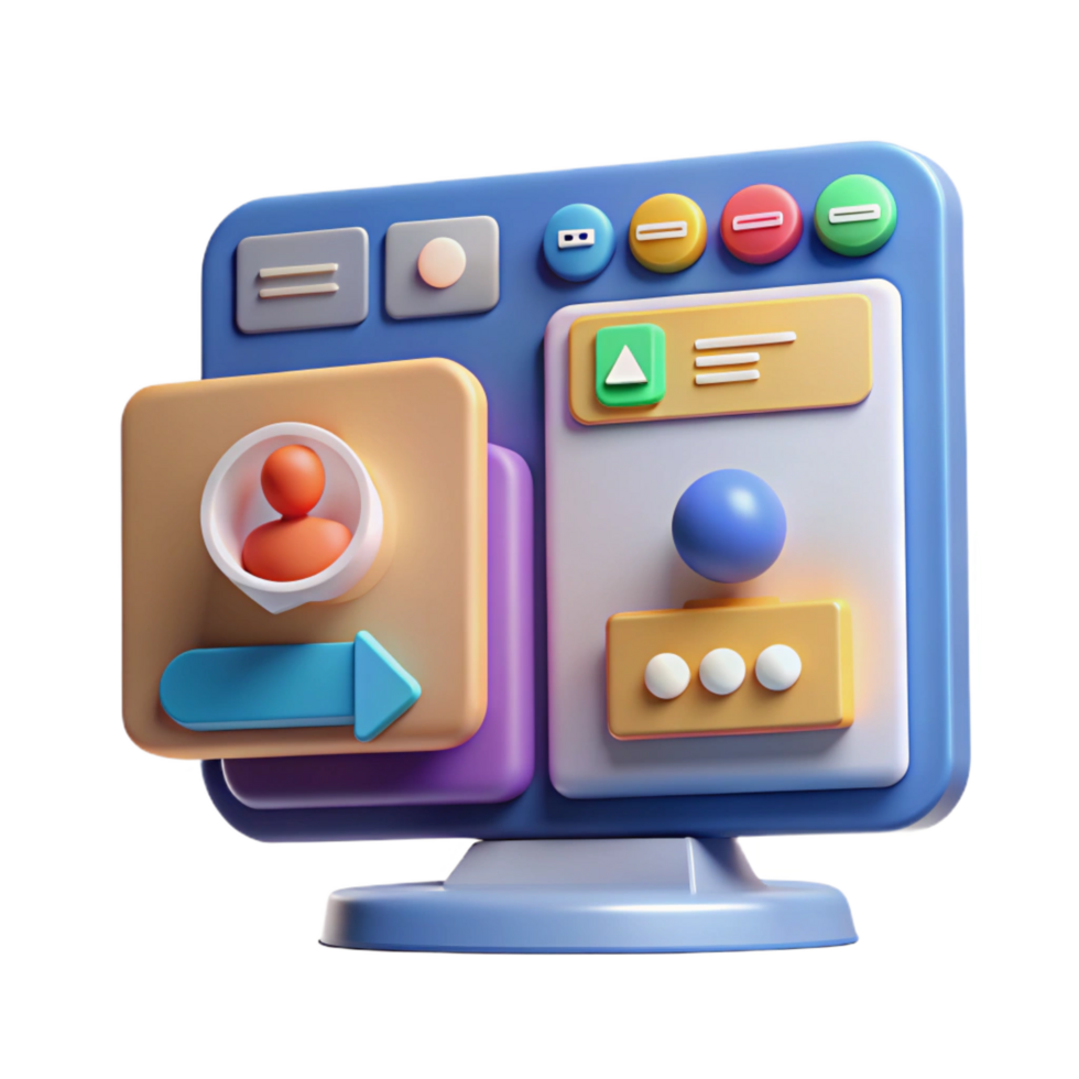 radiant peaceful coastal conferencing software interface. NO BACKGROUND with Transparent Background. fine detail png