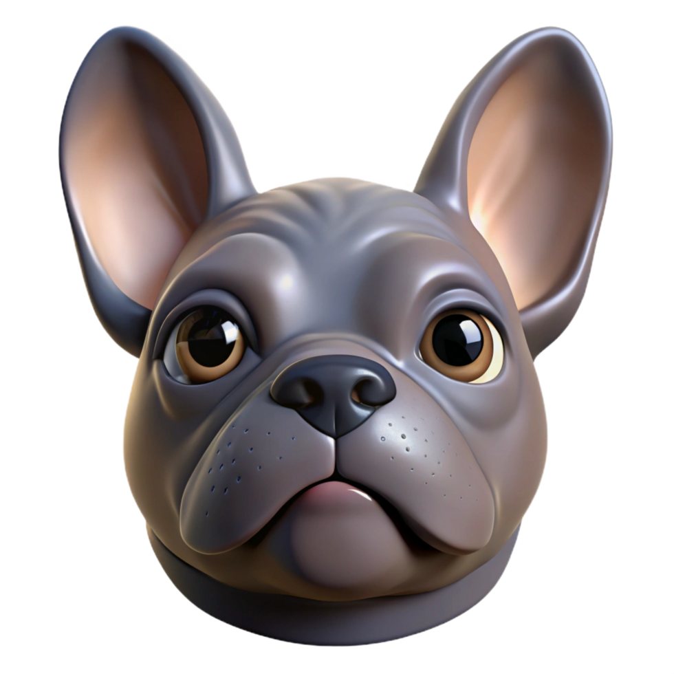 mesmerizing urban A portrait of a French Bulldog, head and shoulders, NO BACKGROUND with Transparent Background. elite png