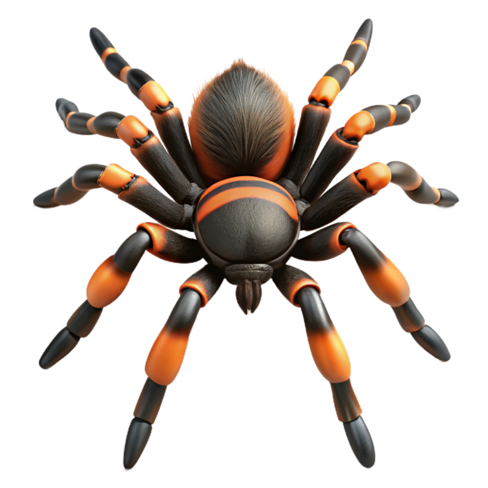 sumptuous celebrated A close-up of a Tarantula spider, detailed legs, NO BACKGROUND with Transparent Background. png