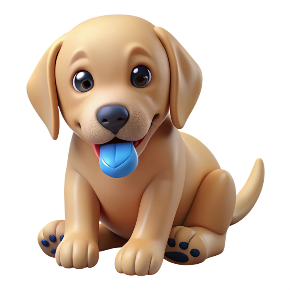 radiant inspired A playful Labrador Retriever puppy, chewing a toy, NO BACKGROUND with Transparent Background. png