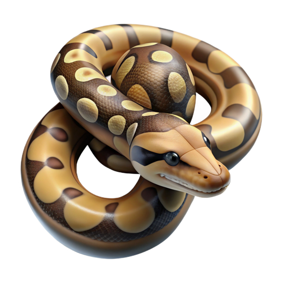 memorable contemporary A close-up of a Ball Python, coiled tightly, NO BACKGROUND with Transparent Background. elite png