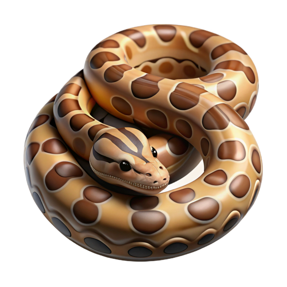 stunning coastal A close-up of a Ball Python, coiled tightly, NO BACKGROUND with Transparent Background. perfect clarity png