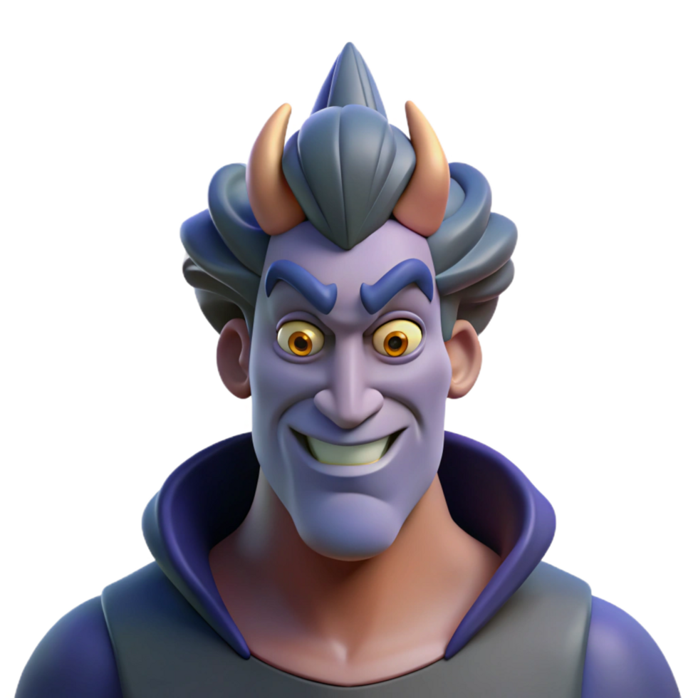 unforgettable mid-century Hades, god of the underworld, stern expression, NO BACKGROUND with Transparent Background. sharp png
