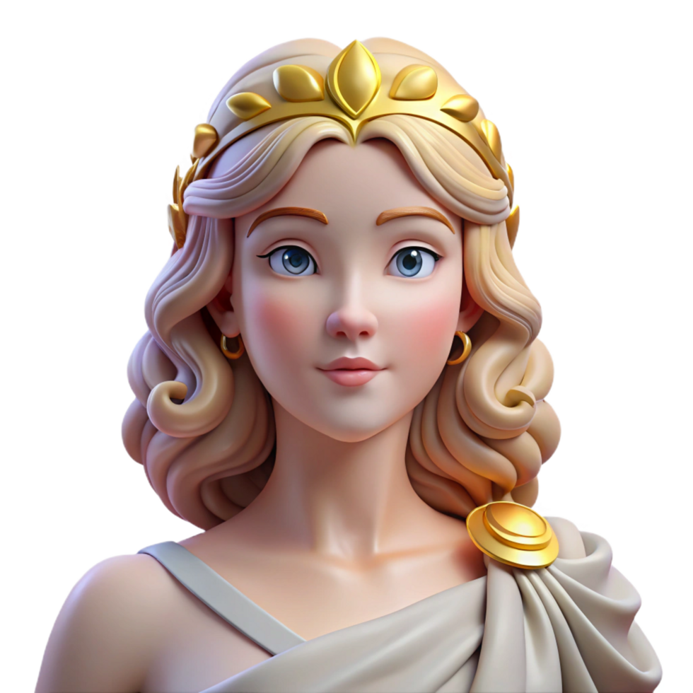 majestic modern Aphrodite, goddess of love and beauty, elegant, NO BACKGROUND with Transparent Background. artisan png