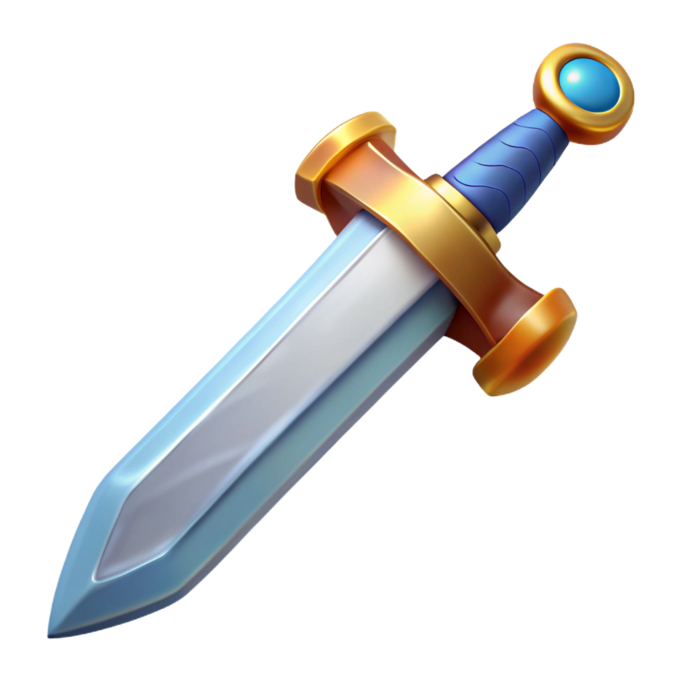 inspired organic Excalibur, King Arthur's sword, legendary blade, NO BACKGROUND with Transparent Background. fine detail png