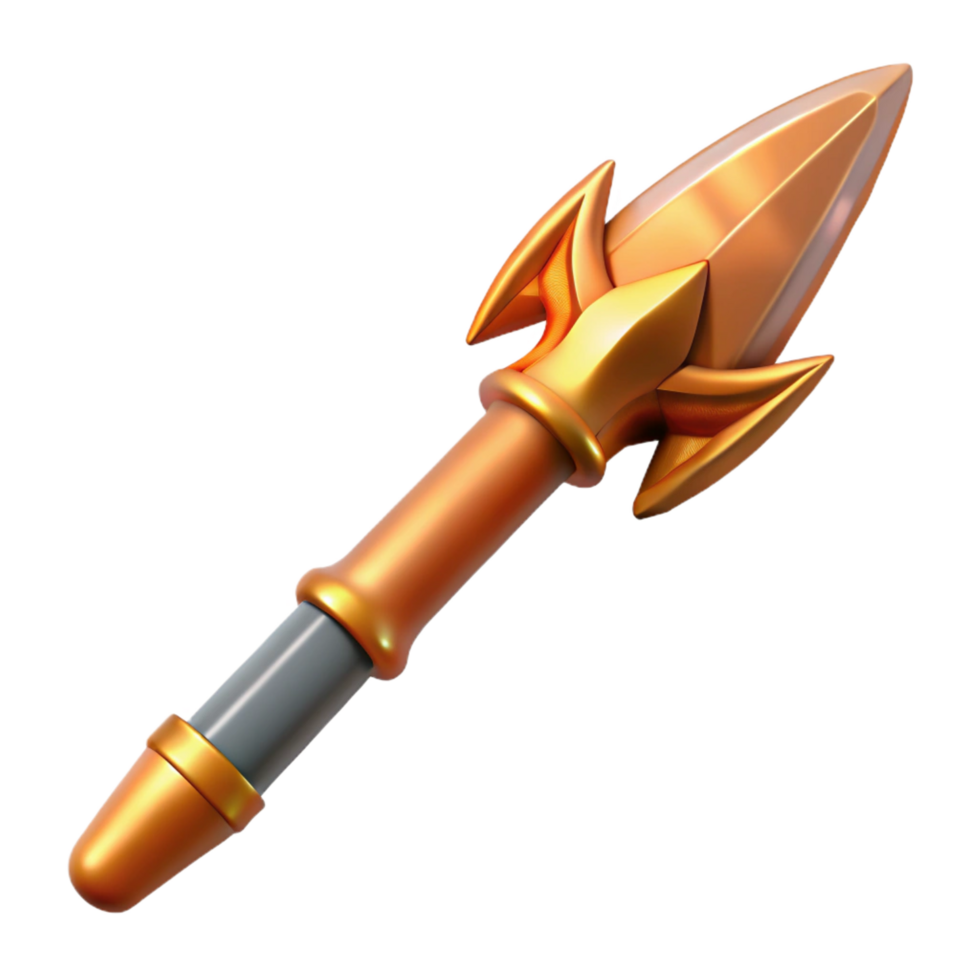 remarkable bohemian Odin's Spear, Gungnir, powerful weapon, NO BACKGROUND with Transparent Background. 4K png