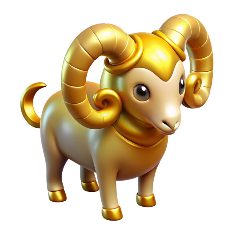 notable art deco Golden Fleece, ram's fleece, magical artifact, NO BACKGROUND with Transparent Background. precision png