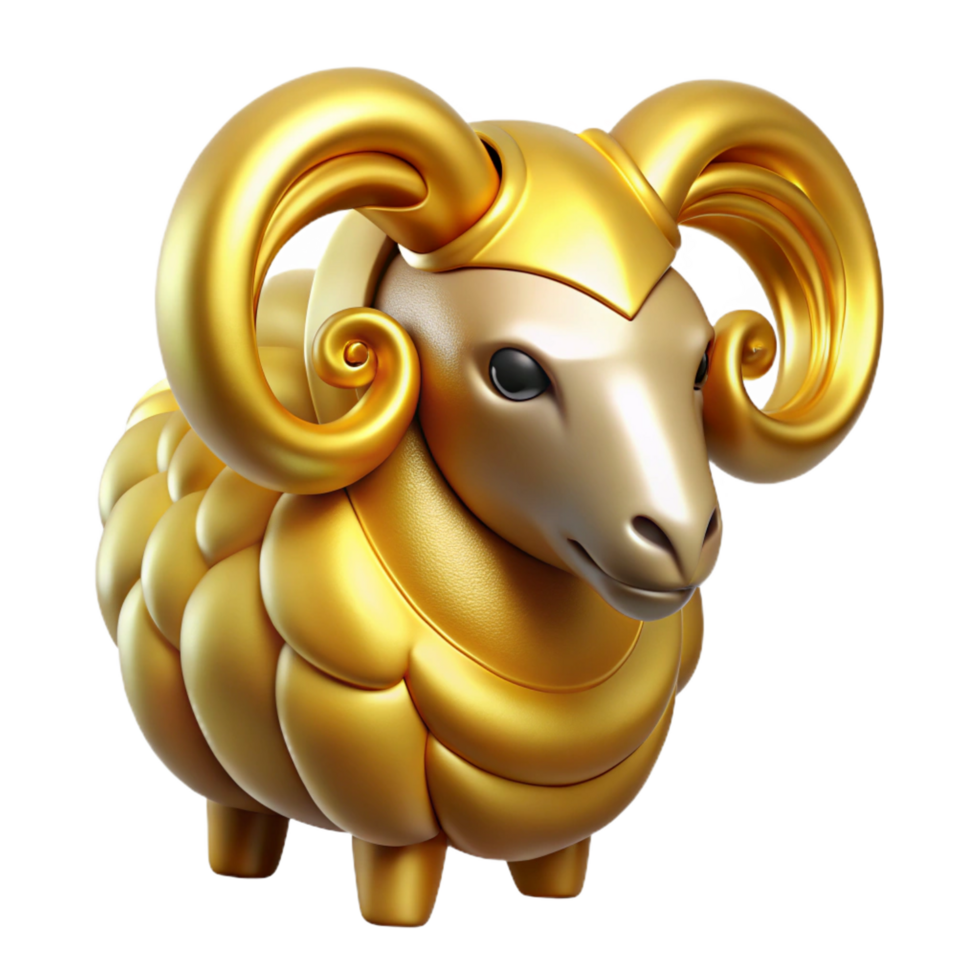 quintessential abstract Golden Fleece, ram's fleece, magical artifact, NO BACKGROUND with Transparent Background. premium png