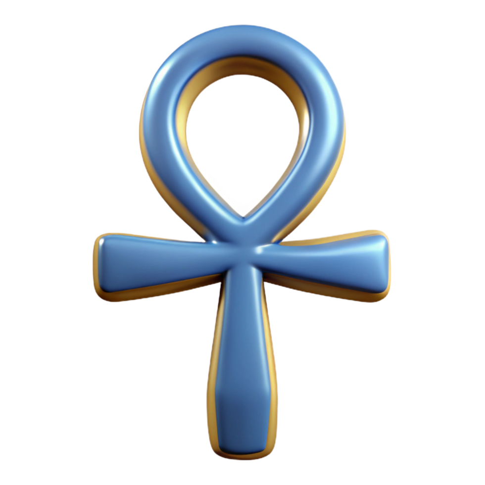 radiant unparalleled Ankh, Egyptian symbol of life, hieroglyphic, NO BACKGROUND with Transparent Background. png