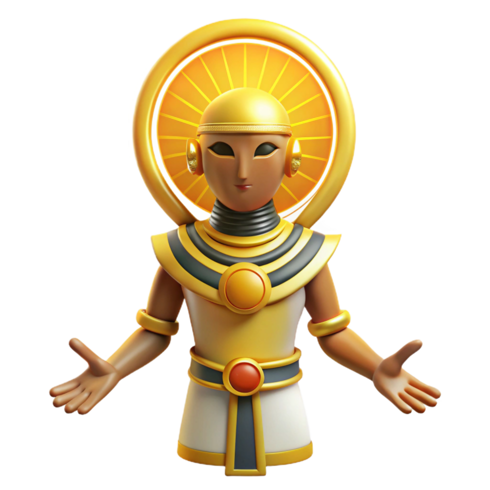 splendid baroque Ra, Egyptian sun god. NO BACKGROUND with Transparent Background. exclusive png