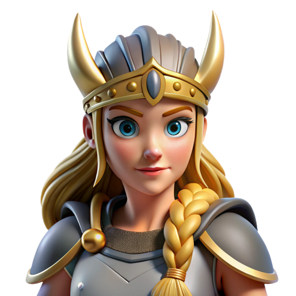 mesmerizing coastal Valkyrie, Norse warrior maiden. NO BACKGROUND with Transparent Background. genuine png