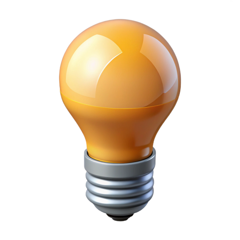 timeless geometric Smart lightbulb NO BACKGROUND with Transparent Background. precision png
