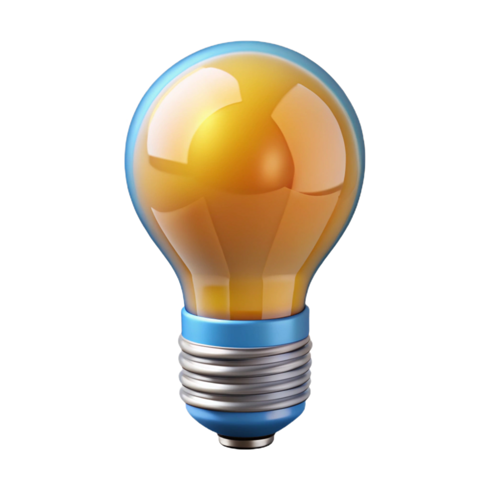 radiant elegant Smart lightbulb NO BACKGROUND with Transparent Background. artisan png