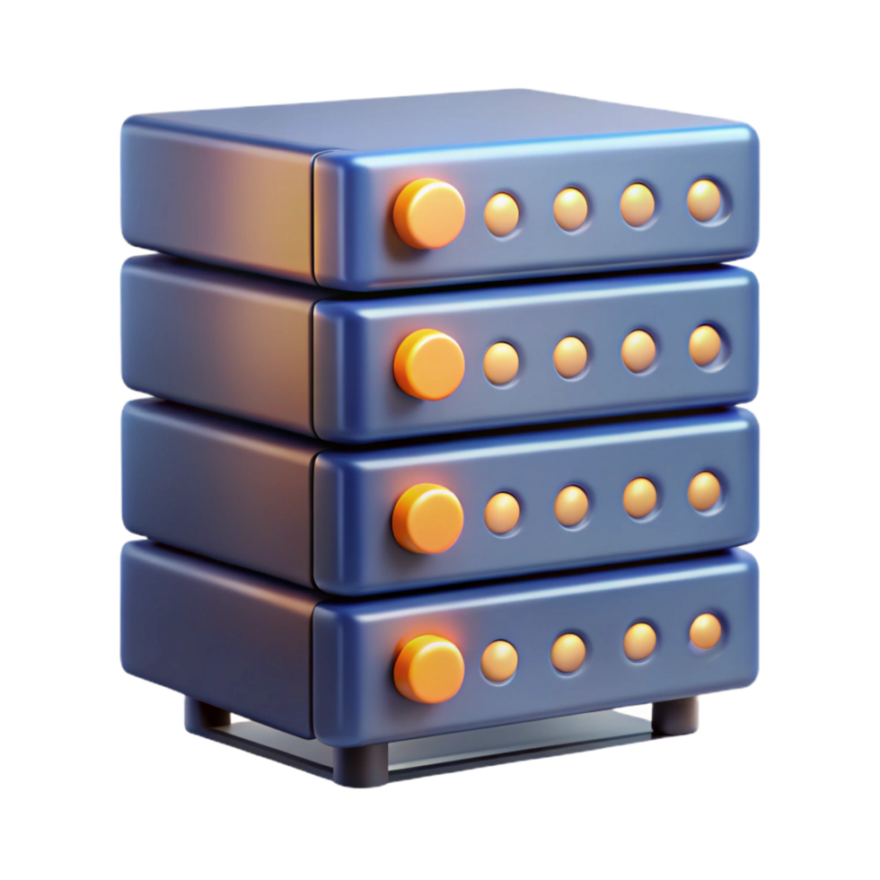 striking unparalleled Server rack with blinking lights NO BACKGROUND with Transparent Background. png