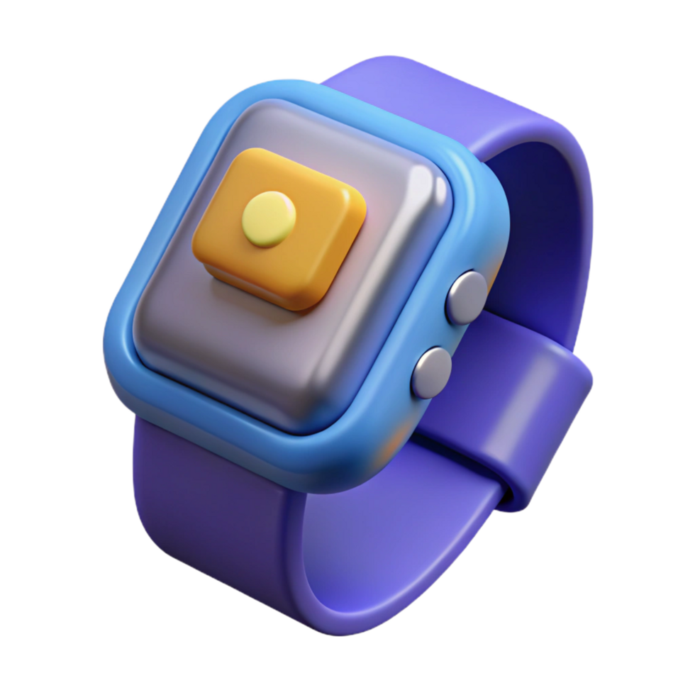 mesmerizing harmonious organic Smartwatch displaying notifications NO BACKGROUND with Transparent Background. 4K png