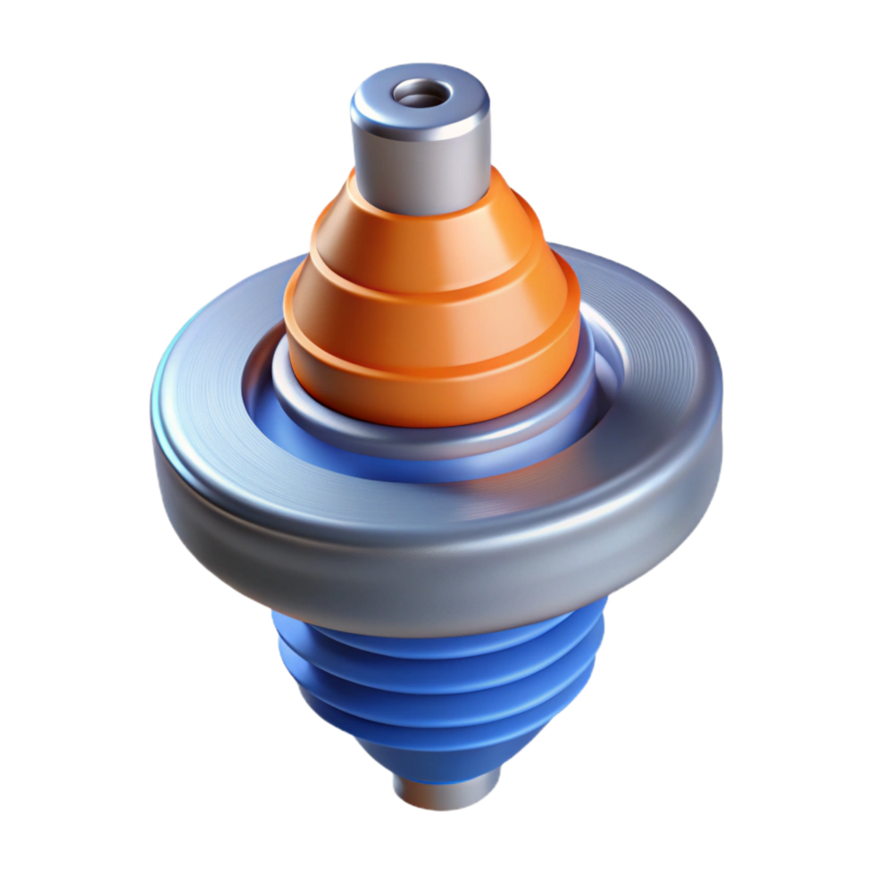 pristine iconic 3D printer extruder nozzle NO BACKGROUND with Transparent Background. png