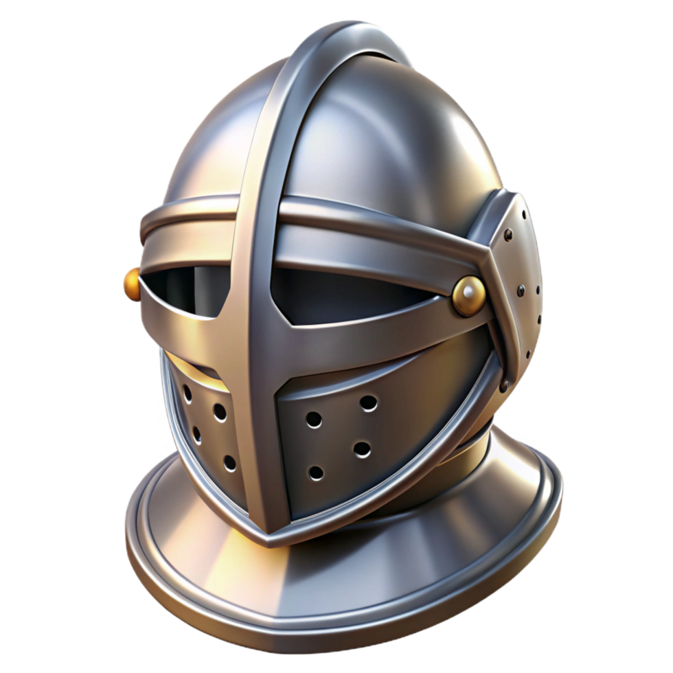 serene geometric A highly detailed knight's helmet with a closed visor, NO BACKGROUND with Transparent Background. studio quality png