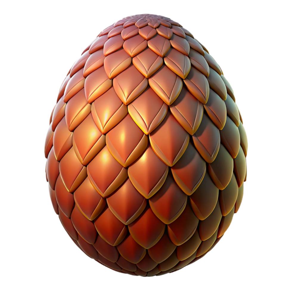 sumptuous dynamic urban A realistic rendering of a dragon egg with scales, NO BACKGROUND with Transparent Background. handcrafted png