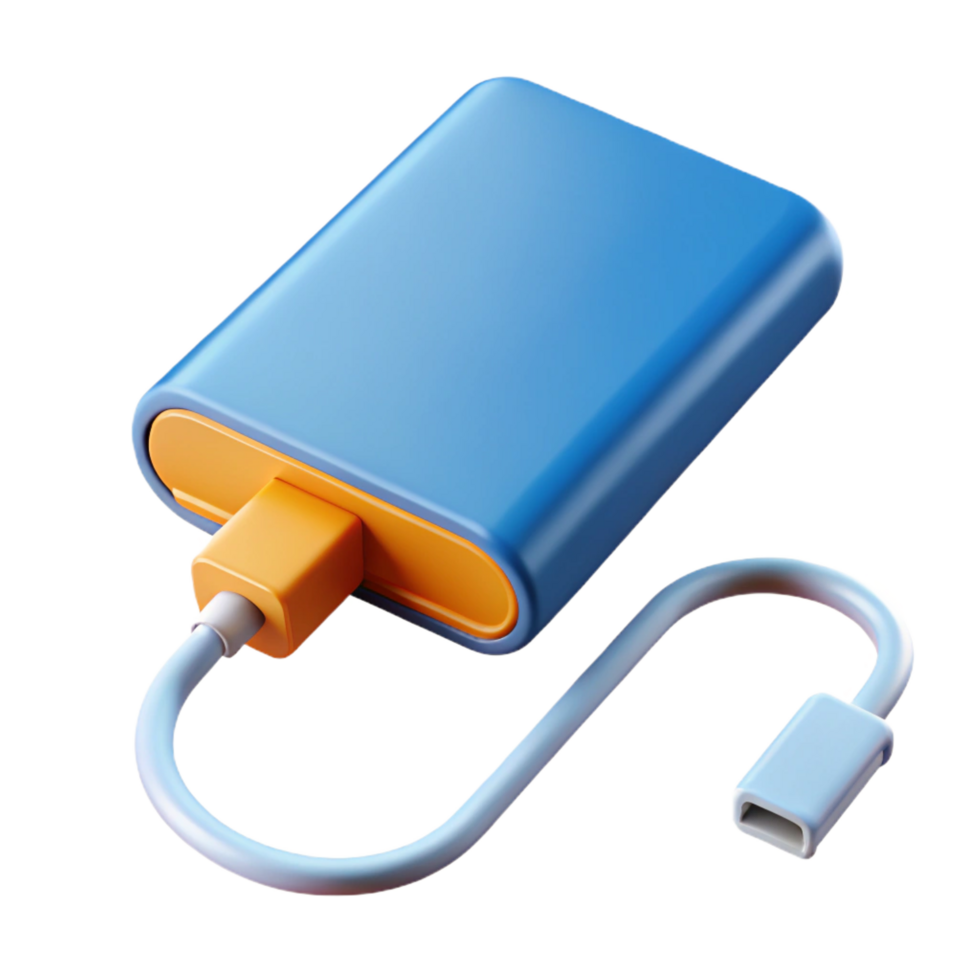 mysterious immaculate External hard drive with USB cable NO BACKGROUND with Transparent Background. top-tier png