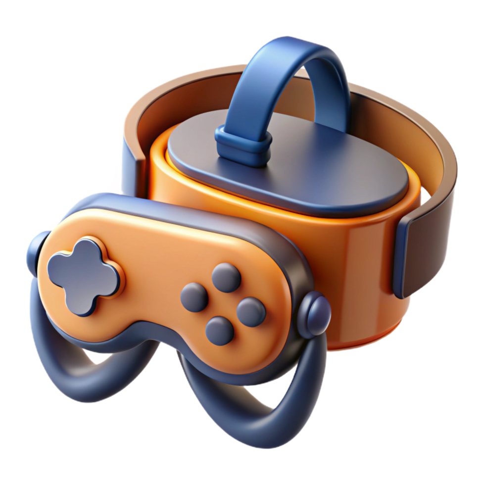 radiant acclaimed Virtual reality headset with controllers NO BACKGROUND with Transparent Background. png