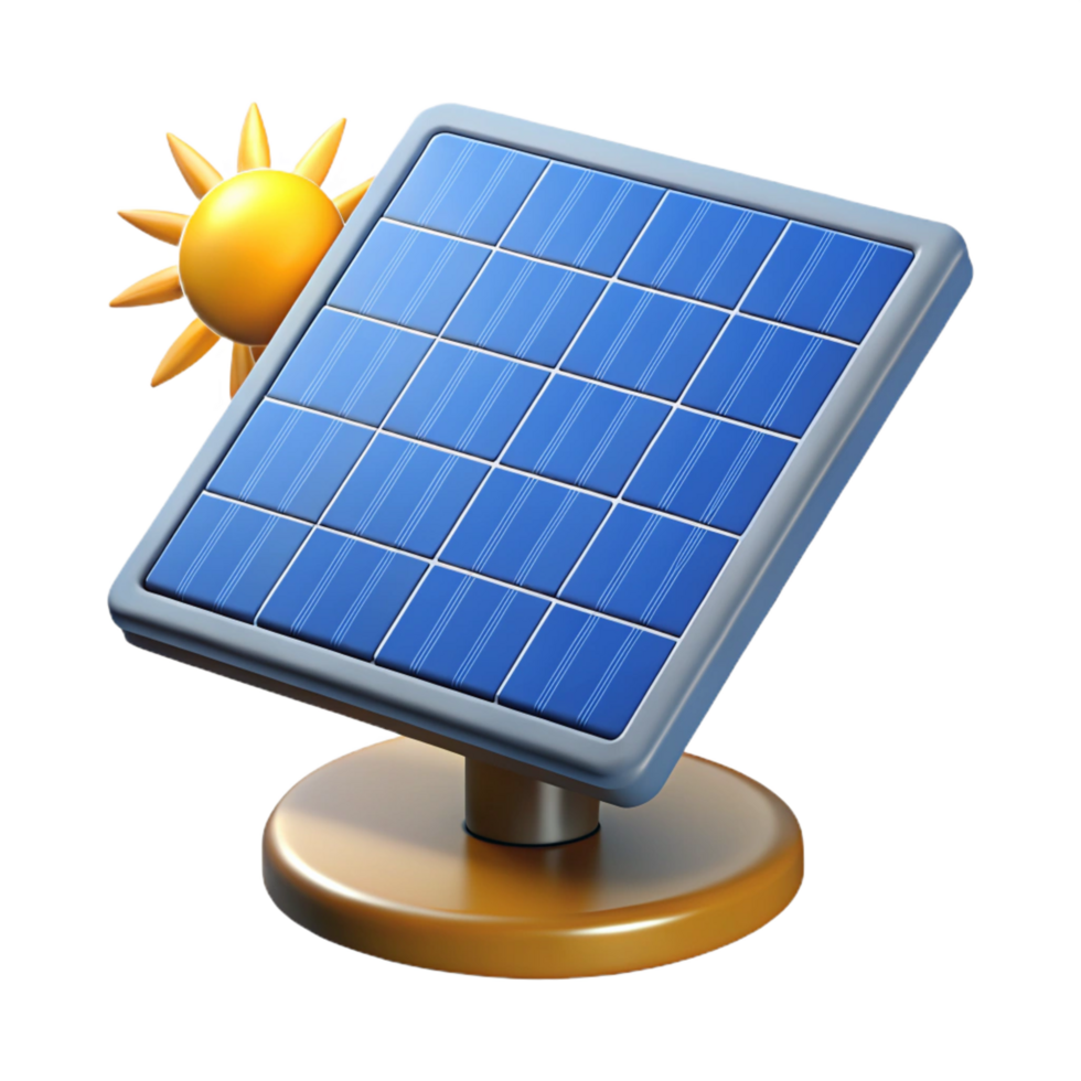 nostalgic serene Solar panel absorbing sunlight NO BACKGROUND with Transparent Background. gallery standard png